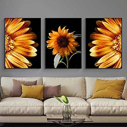 Gravures fleur tournesol sur toile moderne sans cadre pour grand format 50x70