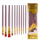 10 PCs Nylon Haarkunst Pinsel Aquarell Acrylmalerei Vorräte Zum Von Aquarellfarbe Künstler Zeichnung Vorräte