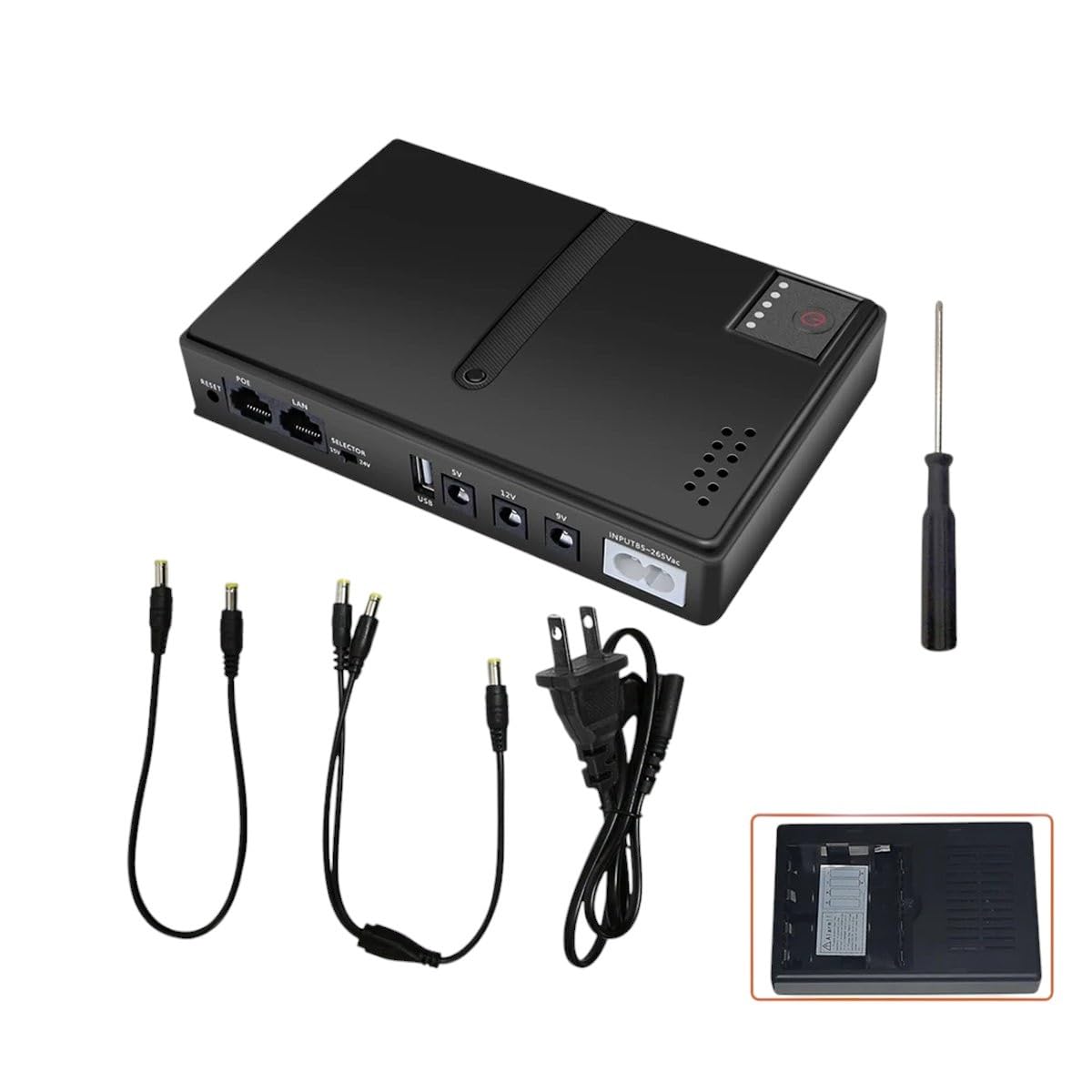 Us1018L 4 * 18650 Uninterruptible Power Supply Case 5V 9V 12
