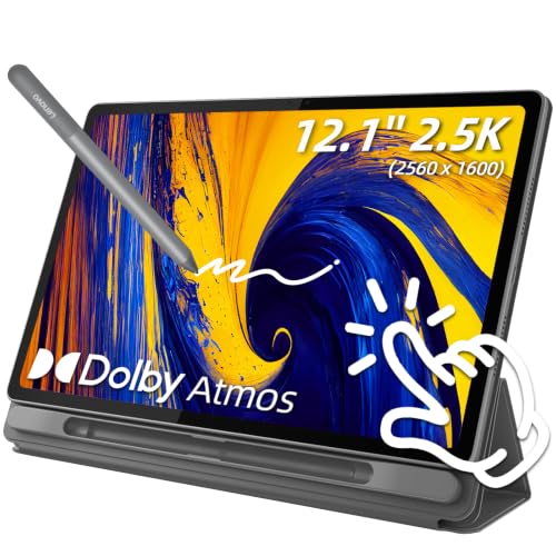 Image of Lenovo 12.1 inch Idea Tab Plus, 2.5K Touchscreen Display, 90Hz, MediaTek Dimensity 6400, 8GB RAM, 384GB Storage(128GB UFS+256GB SD Card), Quad Speakers, Integrated Arm Mali-G57 MC2, Long Battery Life