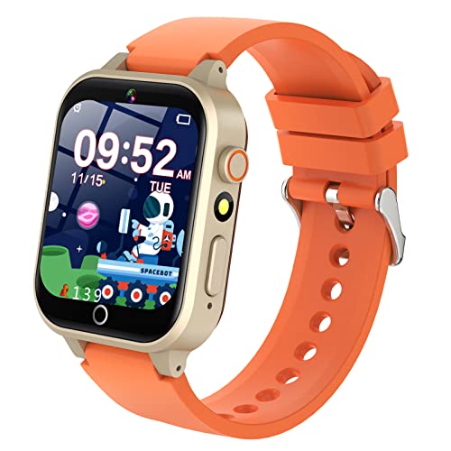 Laytham Reloj inteligente para niños y niñas, reloj inteligente para niños, pantalla táctil HD, cámara de 26 juegos, reproductor de música, alarma de video, contador de pasos, juguetes para niños y