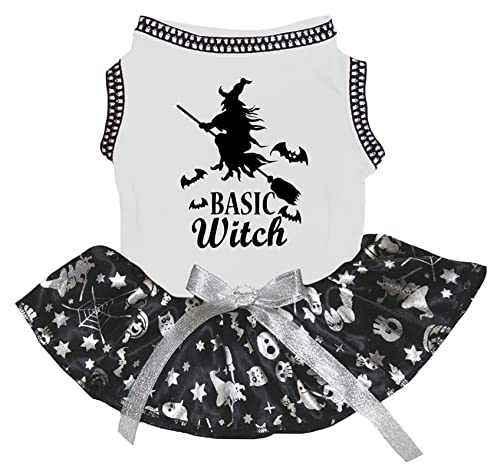 Robe pour chien blanc argenté vêtement taille M Basic Witch - 2