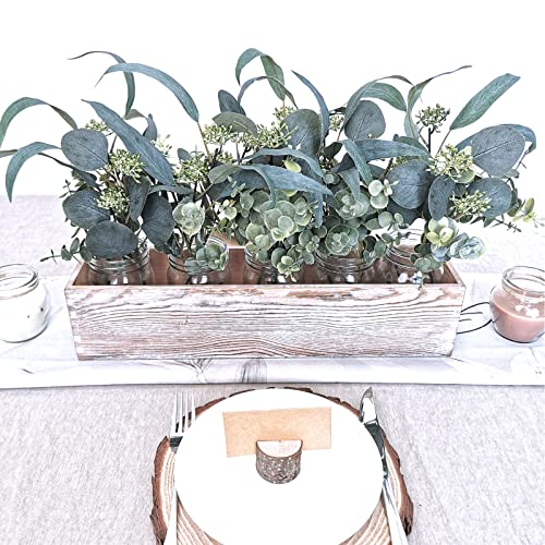 Winlyn 14 Pcs Artificial Eucalyptus Leaves Stems Bulk Faux Greenery Stems Green Branches Seeded Eucalyptus Plant For Floral Arrangement Vase Centerpieces Bouquets Wreaths Wedding Holiday Greens Decor #TOP2