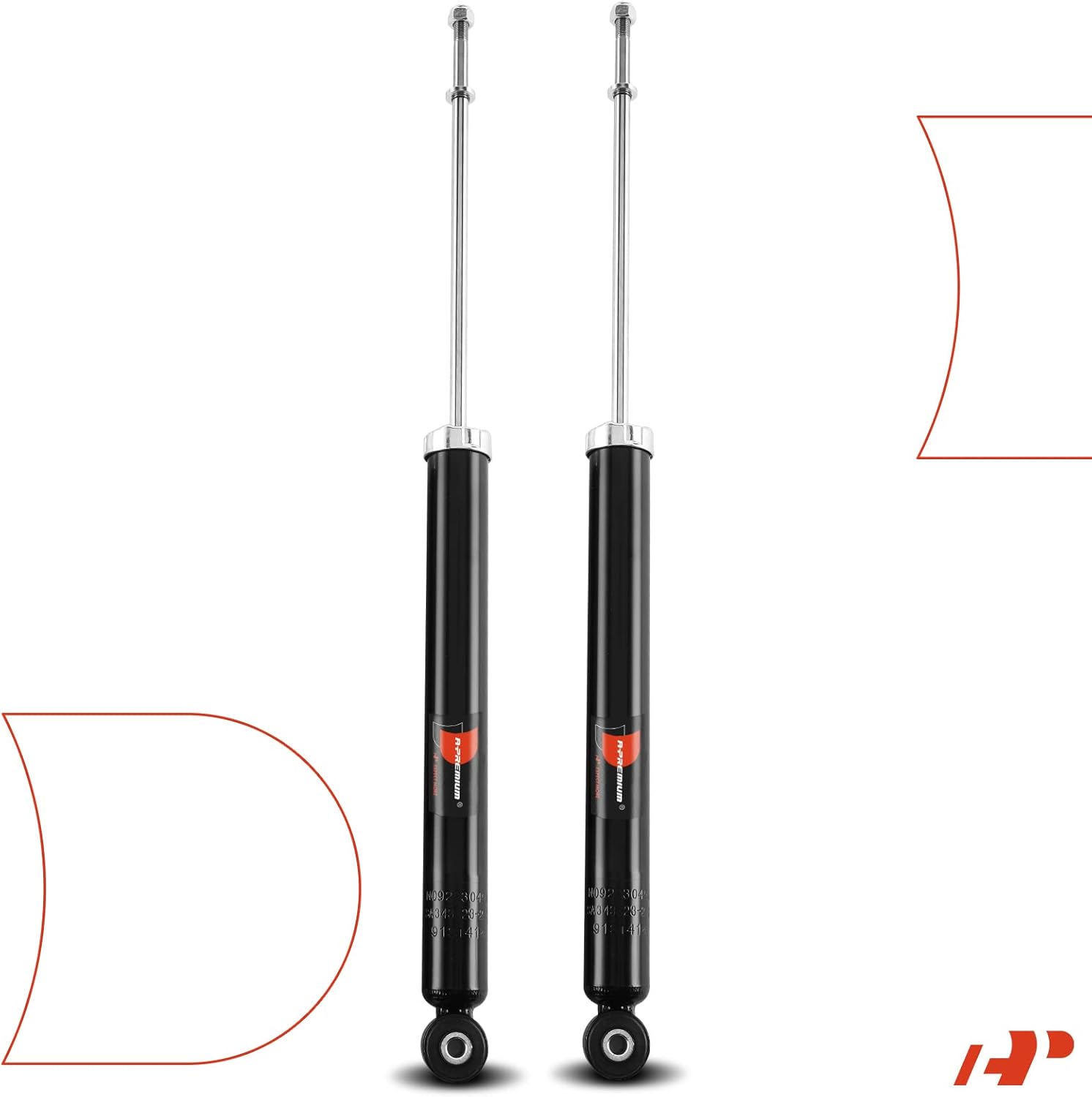 A-Premium Rear Pair [2] Shock Absorber Compatible with Toyota Yaris 2014 2015 2016 2017 2018, Driver and Passenger Side
