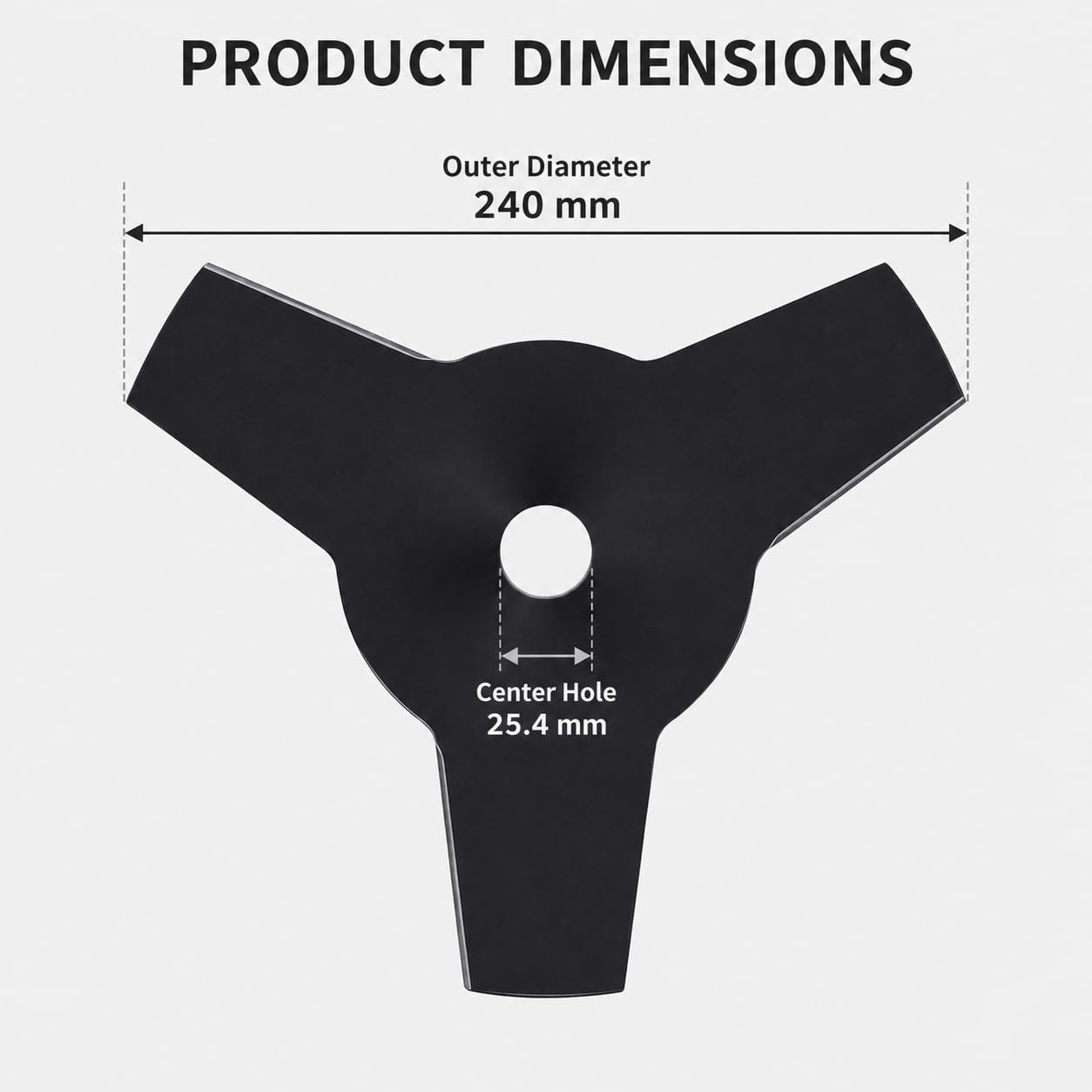 Lame 3 Dents de Débroussailleuse pour Honda UMR 435 Le, Disque pour Herbe et Mauvaises Herbes avec Coupe Large, Rapide et Bord Réaffûtable