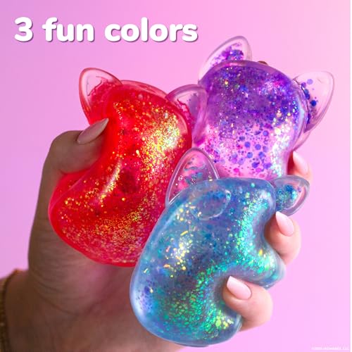 Image of Original Squishmallows SLIMYGLOOP Blue Gelli Gels, Slow Rising Sensory Squeeze Toy with Glitter, Gel Filled Fidget Toys