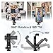 Kaitezenz Cell Phone Tripod Mount, Universal Tripod Phone Mount with 2 Cold Shoes, 360° Rotates 180° Tilts Camera Hot Shoe Phone Mount Smartphone Tripod Holder Adapter for iPhone Samsung All Phone