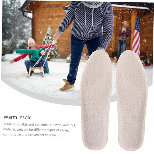 Plantillas gruesas de lana térmicas para zapatos de invierno miniatura 5