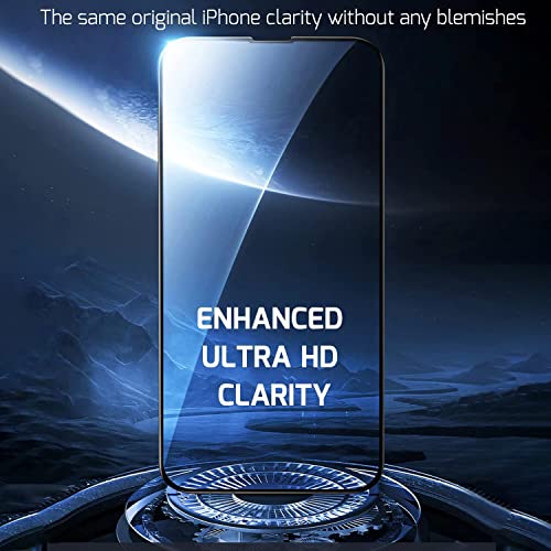Image of JGD PRODUCTS ORIGINAL HD Curve Edges for iPhone 13, iPhone 13 Pro, iPhone 14 5G tempered glass with Full Edge Protection and Easy Installation Kit