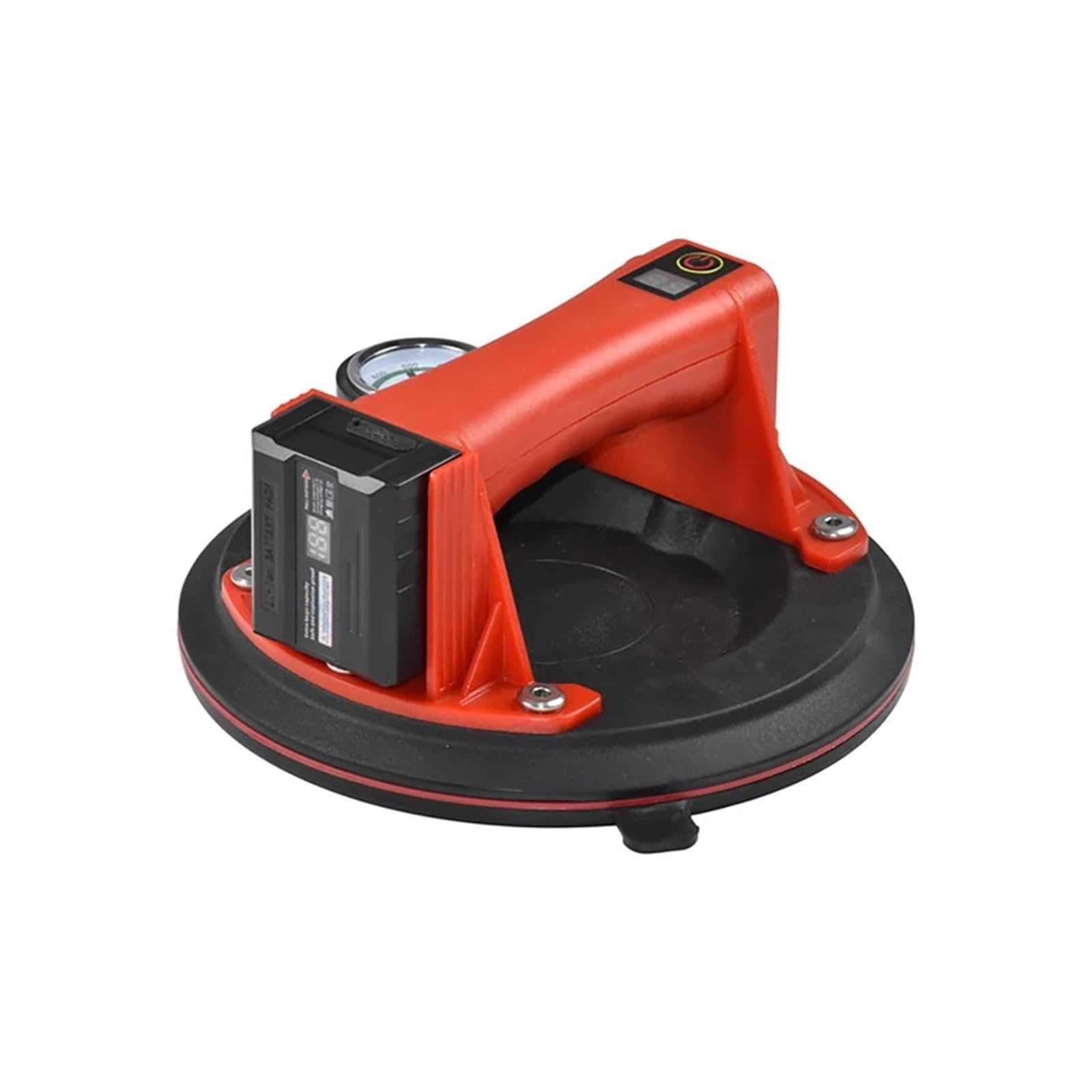 Dcdcd 9Inch Type C Red Electric Vacuum Suction Cup Led Intelligent With Pressure Gauge Air Pump Heavy Duty Vacuum Lifter For Tile Glass Manual Lifting(9Inch Type C Red)