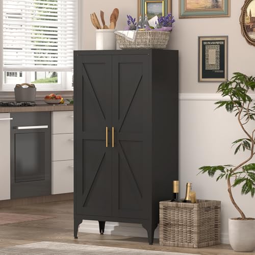 STEELIST Metal Cabinets with Doors and Shelves, Hutch Cabinet with Storage, Small Craft Cabinet for Living Room, Food Pantry Cabinet for Kitchen, Living Room Storage, Kitchen Cupboard