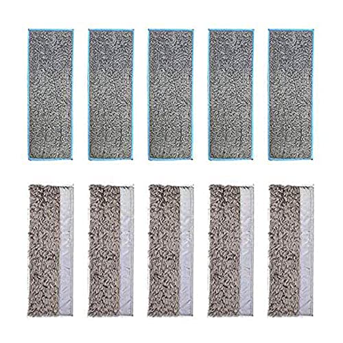 Mopping Pads Replacement for iRobot Braava Jet M6 (6110) - 10 Pack Washable Wet and Dry Mop Pads Parts - Reusable Sweeping Pads - Wi-Fi Connected Robot Mop (5 Wet Pads and 5 Dry Pads)