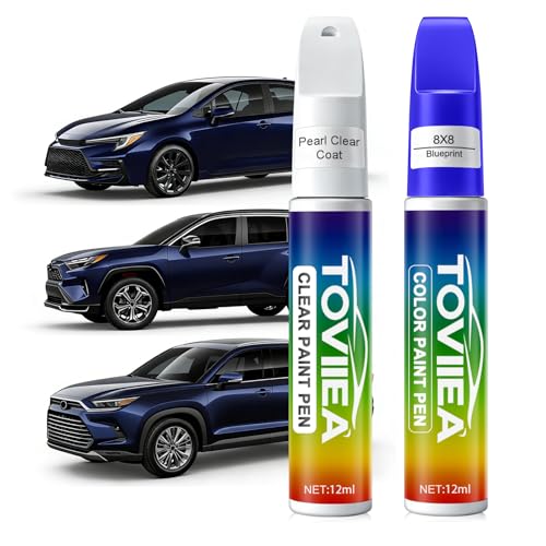 Image of Blueprint(8X8) Touch Up Paint for TOYOTA | 2-In-1 Car Scratch Remover Pen, Car Paint Scratch Repair Kit for Scratches, Chips & Nicks,2-PCS SET