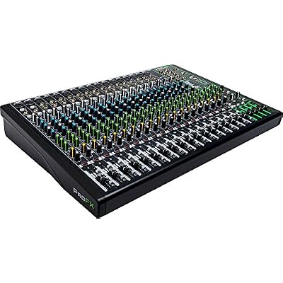 Mackie ProFX22v3 22-Channel Mixer with Built-in Effects and USB + Pro Headphone with Pair of EMB XLR Cable and Gravity Magnet Phone Holder Bundle, TH02 (2)+M