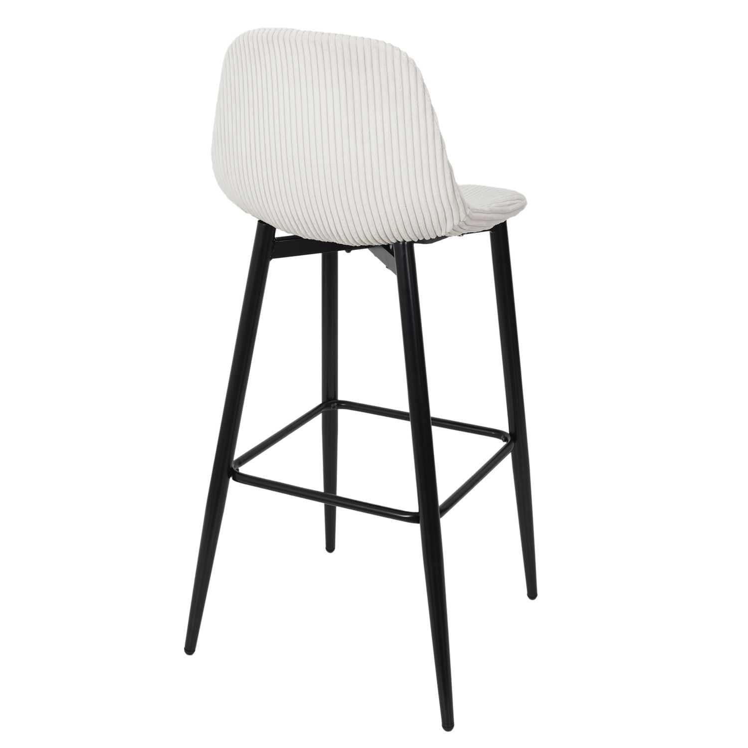HOME DECO FACTORY, HD0285, Set di 2 Sgabelli da Bar Cotele Scott Beige, Morbidezza, Mobili, Seduta, Sgabello e sgabello da bar, 46,5 x 100,5 x 49,5 cm, Altezza seduta 70,5 cm, Beige Nero