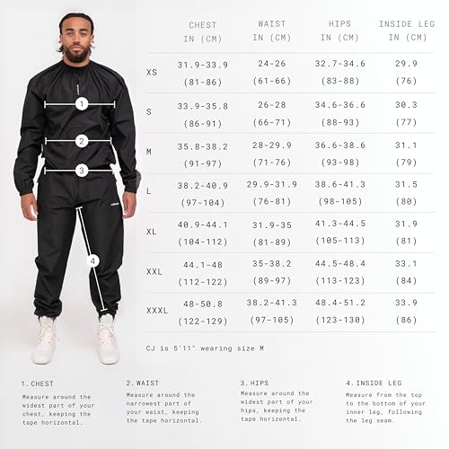 Image of BOXRAW Lineal Professional Sauna Suit for Men Top & Bottoms Non Rip Weight Loss Sweat Suit Boxing MMA Training Gym