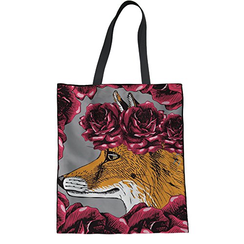 HUGS IDEA - Borsa da donna in lino, stile casual