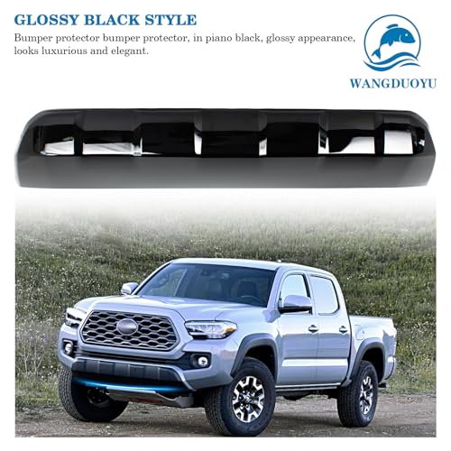 Image of Front Bumper Lower Valance Panel Skid Plate Black Compatible with 2016-2023 Toyota Tacoma - Replaces Part 53911-04210 TO1095205 (Gloss Black)