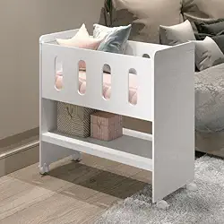 Mini Berço 3 em 1 93x94cm Escrivaninha e Trocador Zain Móveis Reller