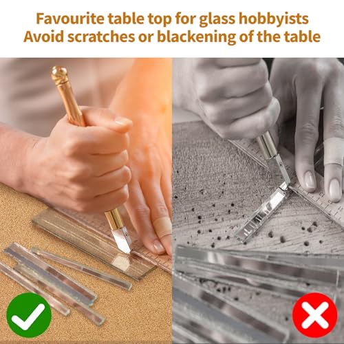 1234x1234x0534 stained glass supplies - heat resistant work surface cutting mat starter kit tools for table amp countertop protection