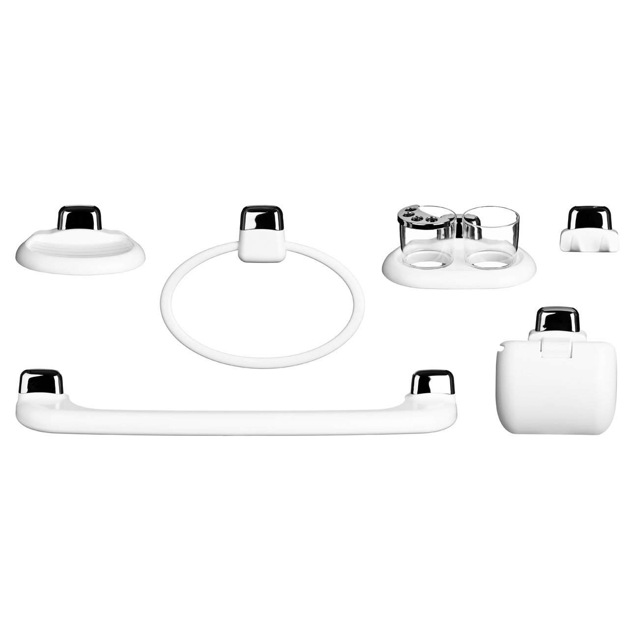 Premier Housewares 6-Piece Bathroom Set - White