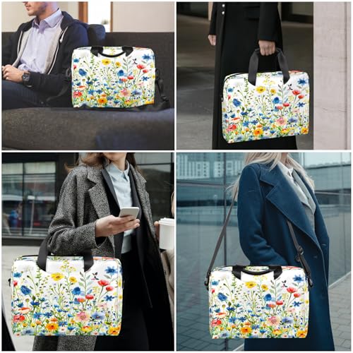 Bolso para laptop de 16 pulgadas con diseño floral resistente al agua miniatura 7