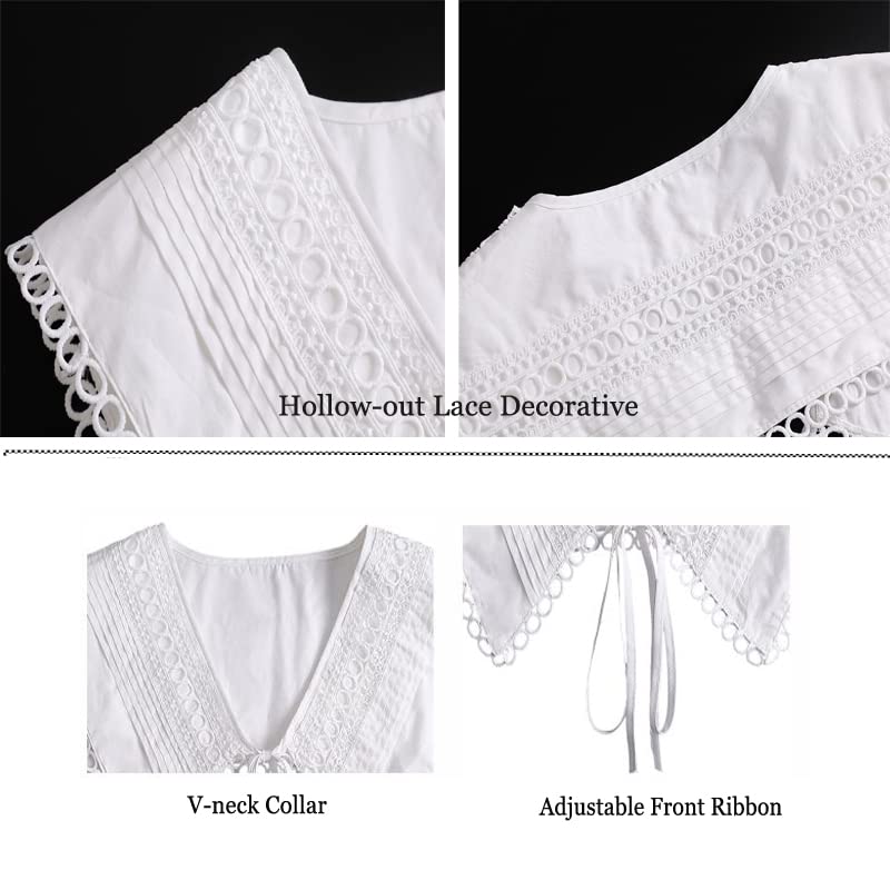 Joyci Lace Spread Shawl Fake Collar Short Poncho Capelet Stand Collar for Women Vest Tank Top Lolita3