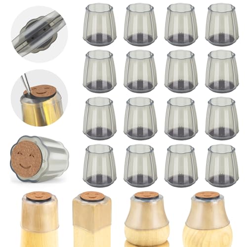 Chair Leg Floor Protectors, High Transparency Silicone Chair Leg Floor