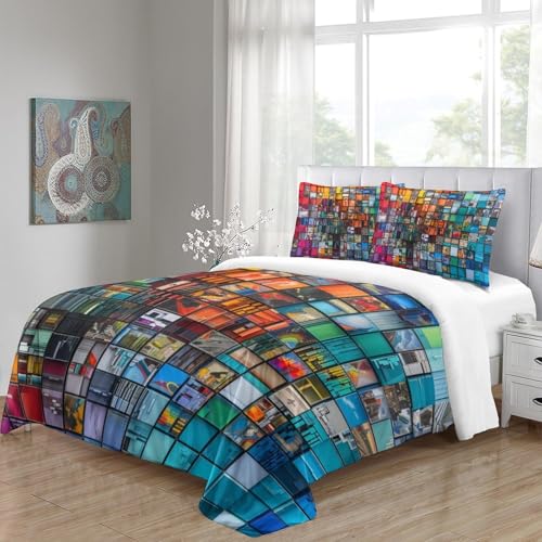 Parure de lit multicolore 3D pour transformer votre chambre moderne