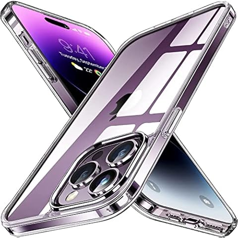 ATETEO for iPhone 14 Pro Max Case,[ Non-Yellowing][15FT Military Grade Drop Protection] [Scratch-Resistant], Slim Non-Slip for Apple iPhone 14 Pro Max Clear Cover