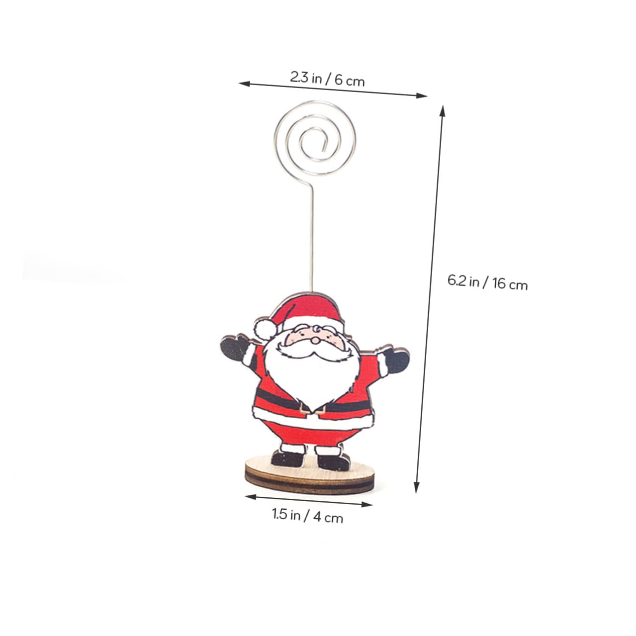 INOOMP Porta Memo Natalizio in Metallo e Legno 20 Pezzi con Design Cartone Animato per Supporto Segnaposto Tavolo Matrimonio e Decorazioni Feste Stili multipli