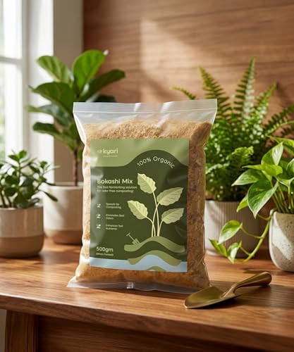 Image of Kyari Bokashi Mix 500g | Microbe-Enriched Kitchen Waste Decomposer for Fast & Odour-Free Composting | Ferments Vegetable, Cooked & Garden Waste into Nutrient-Rich Compost for Home & Balcony Gardens
