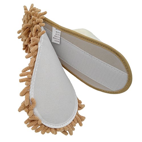 Image of Selric Super Chenille Microfiber Washable Mop Slippers Shoes, Detachable Mopping Shoes, Floor Dust Dirt Hair Cleaner, Multi-sizes Multi-Colors Available