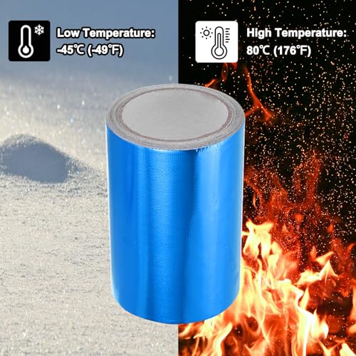Image of PATIKIL Awning Repair Tape 6 inch x 26ft Waterproof Canvas Tape High Adhesive Tear Repair Patch Kit for PVC Tarpaulin Tent Awning Fabric RV Sail Boat Cover, Blue