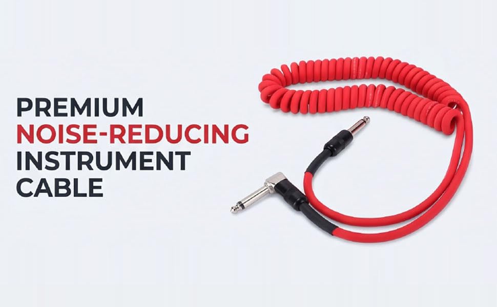 Cable de guitarra de 6,5mm Fafeicy blindado para amplificador y pedal 5