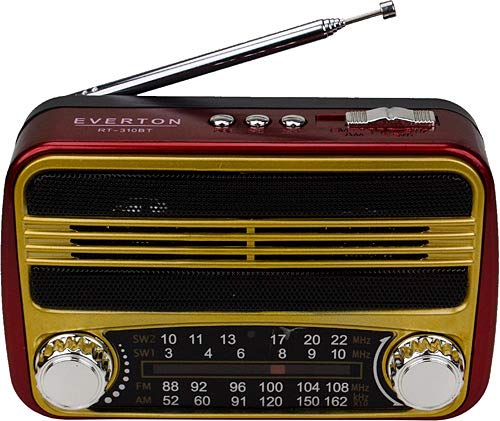Tarjeta Everton Rt-310bt Fm-Usb-Tf - Radio vintage