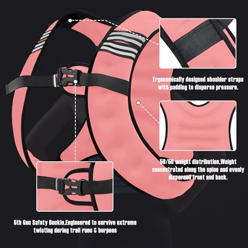 Image of NATURELUX Weighted Vest Men or Women - 5 /10 /15 /20 /25 /30lbs Weights with Reflective Stripe, Weighted Vest for Workout Equipment for Strength Training Running - Walking Weight Loss