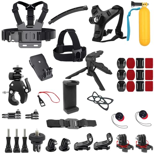 40-in-1 ANV J ANZT[ Lbg GoPro Hero 12 11 10 9 8 7 6 DJI OSMO 4 3 2 Insta360 X3 X2 GO 3 SJCAM DBPOWER AKASO VicTsing APEMAN 