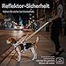 PHOEPET No Pull Hundegeschirr Verstellbares Hundewestengeschirr für den täglichen Spaziergang mit Schnalle am Hals und reflektierenden Streifen, Kontrollgriff für mittlere und große Hunde(Rot,XL)