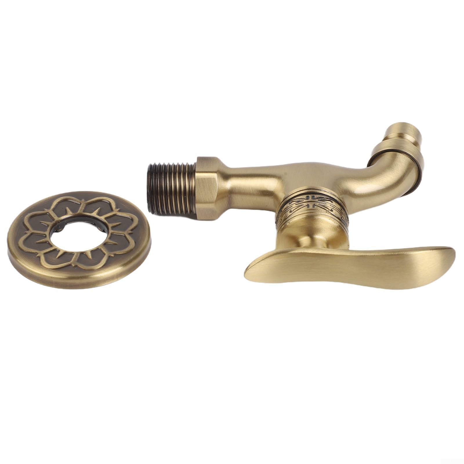 Grifo de Agua fría de latón con Rosca de Entrada G1/2 para Montaje en Pared. Adecuado para lavadoras, grifos Exteriores y Uso doméstico.