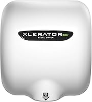 Vista 1 de XLERATOR eco XL-BW-ECO 1.1N Secador de manos comercial de alta velocidad, secador Excel, cubierta termoestable blanca, sensor automático, montaje