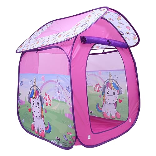 Zippy Toys Barraca Infantil Tema Casa Mini Unicórnio - Dobrável, Leve Para Transportar, Fácil de Mon