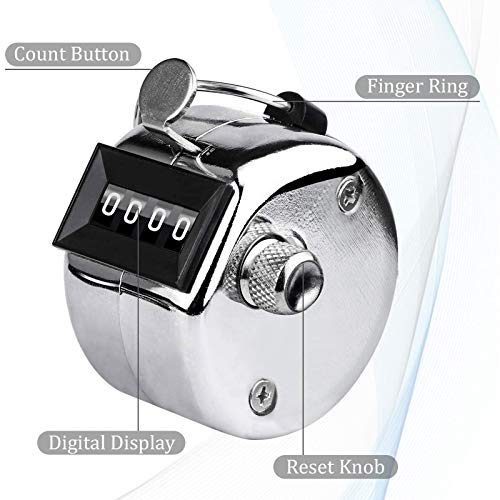 Contador Manual Numérico 4 Dígitos Passos Tally Counter mecânico Palm Counter Clicker Counter Handhe