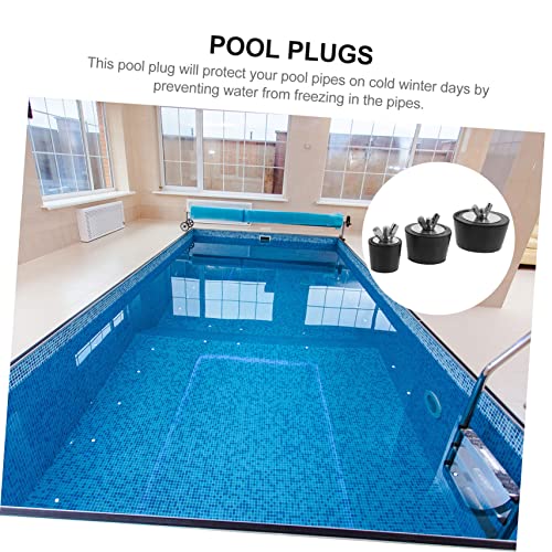 SUPVOX 3 Pecas bujão de ralo de piscina plugues de piscina plugue de piscina de inverno filtro acess