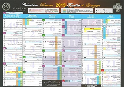 Calendrier romain liturgique et familial