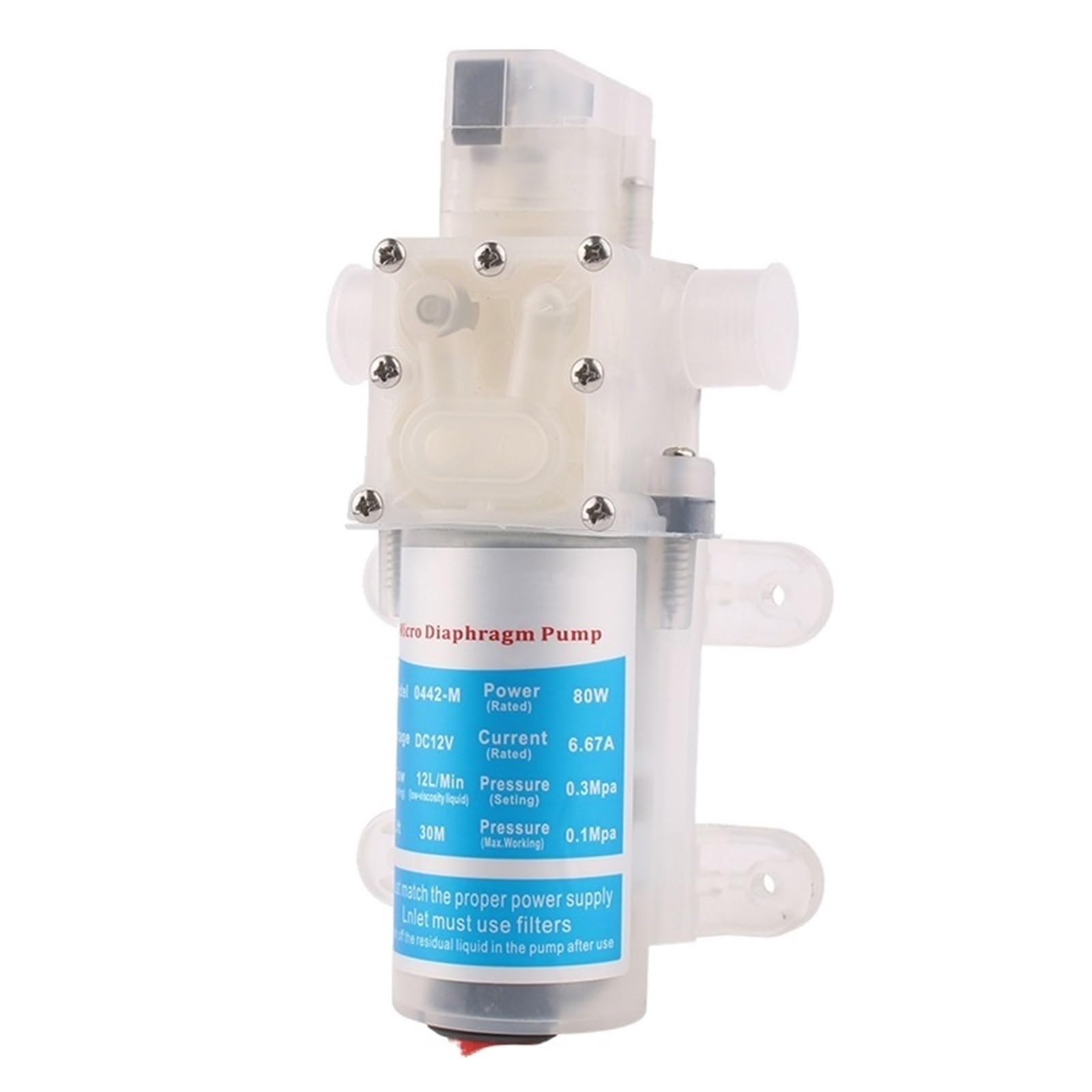 Cczrd 80W Pump 1 Food Grade Water Pump Electric Diaphragm 12V Self-Priming Dc Sanitary And Stable 15W 75W 80W Smooth Operation Flow Steady Reliable(80W Pump 1)