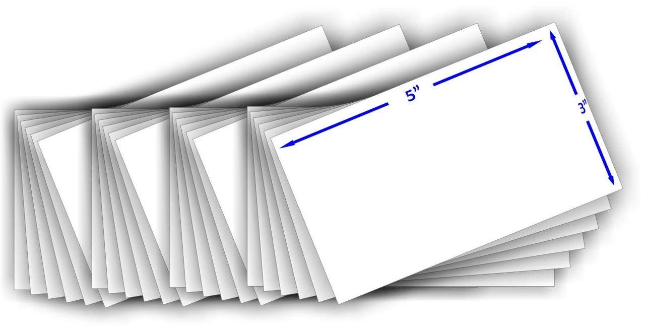 IMPRINT's Blank Index Cards,Flash Cards, 3" x 5", White, 50 Cards
