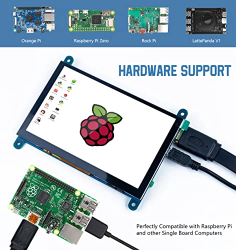 Écran tactile pour Raspberry Pi résolvant les problèmes d'affichage HDMI 5" IPS