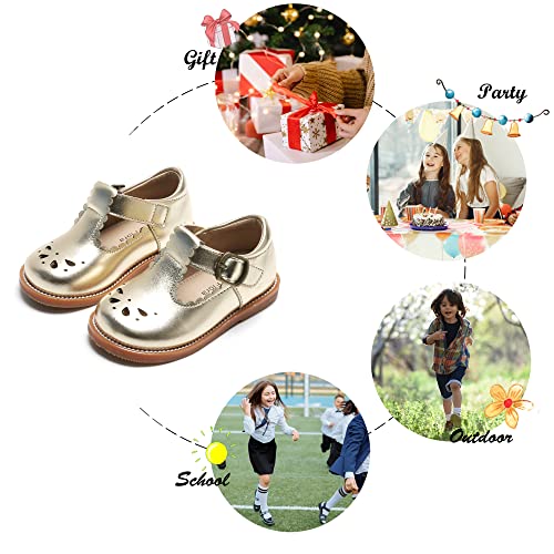 Image of Felix & Flora Toddler Little Girl Princess Dress Shoes-Mary Jane Flats for Girl Party School Shoes