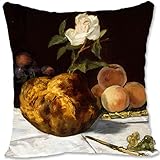 YINGD Funda de almohada decorativa con diseño de naturaleza muerta - Renoir - Bodegón con peras y manzanas Ma (a1-723)